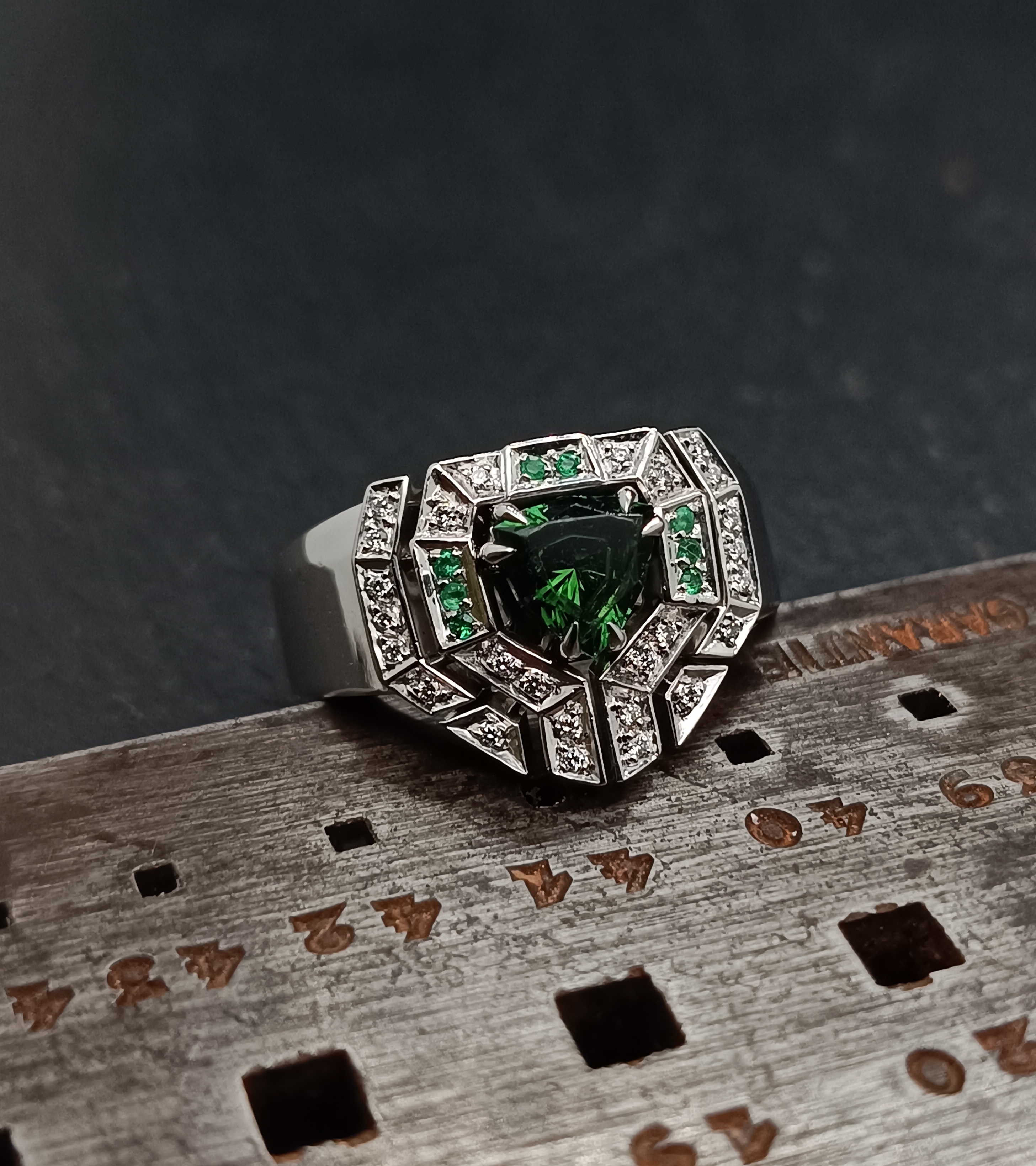 Chevalière Petra, vue de face