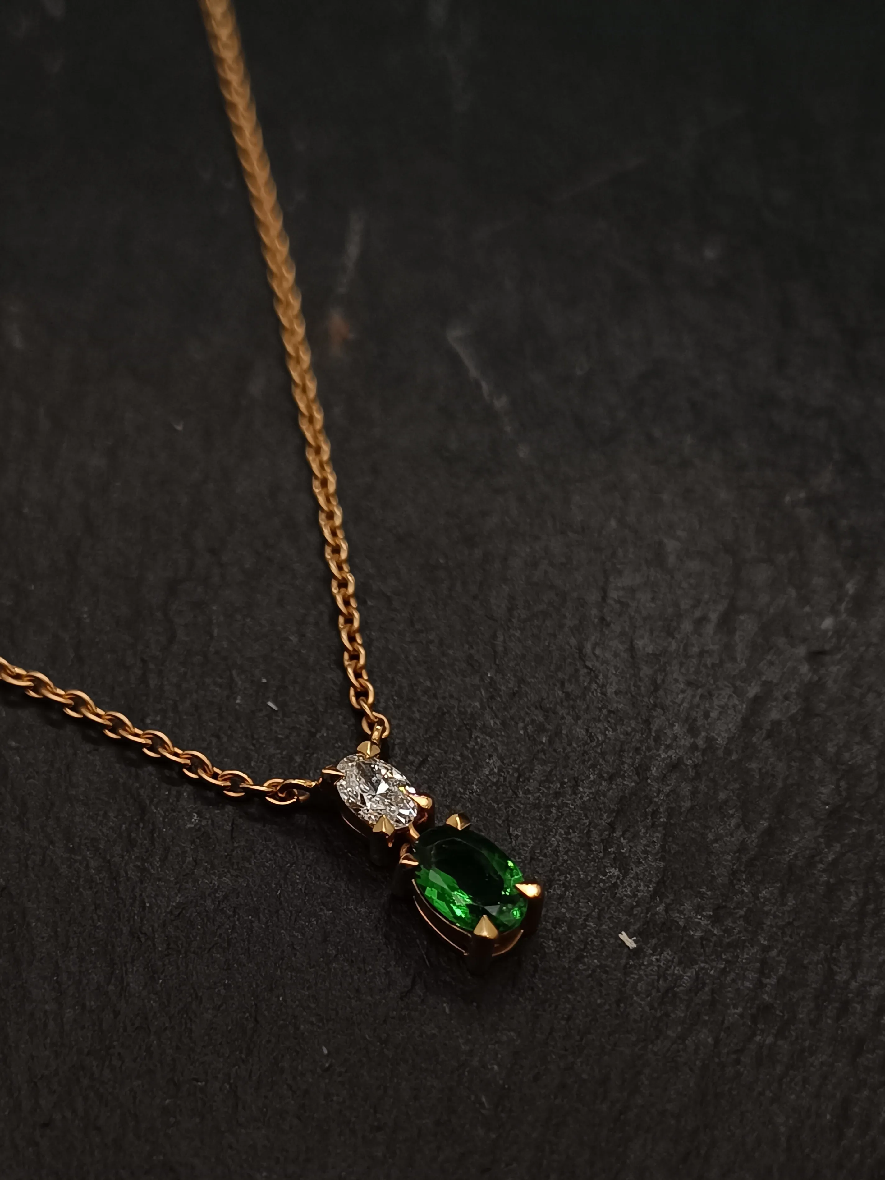 Collier Pendentif en Or Rose